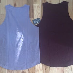 Bylt drop cut tank lilac/maroon both size XL men